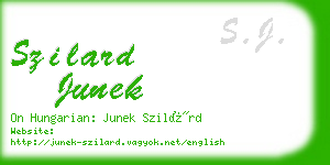 szilard junek business card